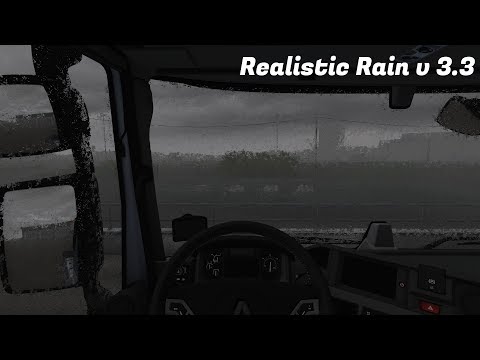 ETS 2 Mod Realistic Rain v 3.3 for 1.36