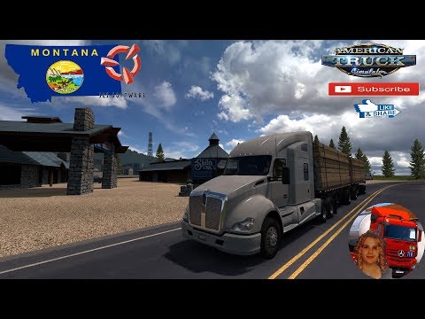 American Truck Simulator (1.36) Montana Expansion map v0.1.3 Kenworth t680 + DLC&#039;s &amp; Mods