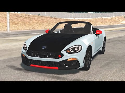 BeamNG drive Abarth 124 Spider (348) 2016 Free Ride, Crashes and Overview with Ray Tracing