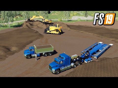 FS19 Exile Extra Wide Low Loader New Mack TP Pioneer Map Farming Simulator 19 Public Works Mods
