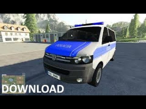 Farming Simulator 19 Volkswagen T5 Policja *czytaj opis*