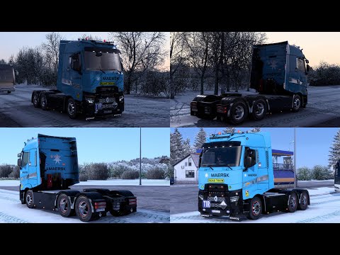 RODONITCHO MODS ETS2 1.48.1.6S 153/08/1307/2023/2305 SKIN MAERSK RENAULT T 2.0 1.40 1.48