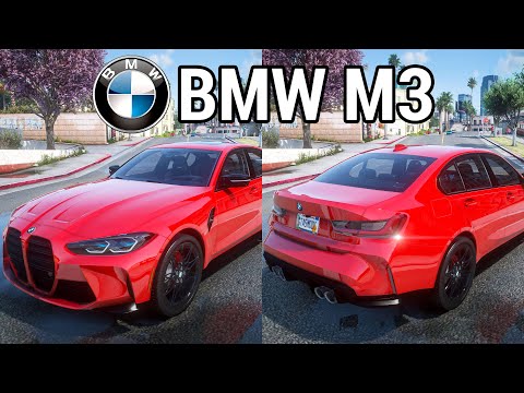 GTA 5 BMW M3 G80 2022 + Realistic Engine Sound Mod Showcase [NVE + QuantV + 5Real + ReShade] 4K