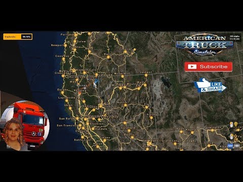 American Truck Simulator (1.35) US Expansion map V2.6 by P16 Kenworth t680 + DLC&#039;s &amp; Mods