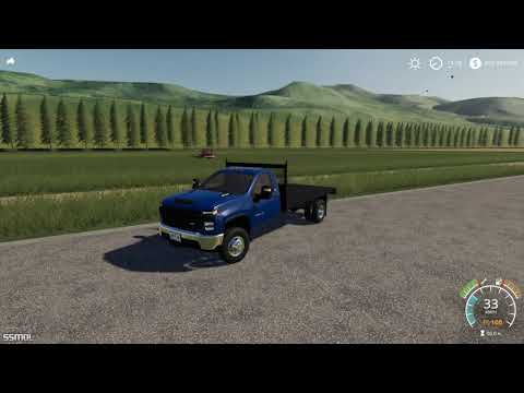 Farming Simulator 2019 mods 2020 Chevy 3500HD Single Cab Flatbed Truck