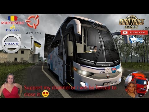 Euro Truck Simulator 2 (1.36) Bus Marcopolo G7 1350 Volvo 6x2 Road to Ukraine + DLC&#039;s &amp; Mods