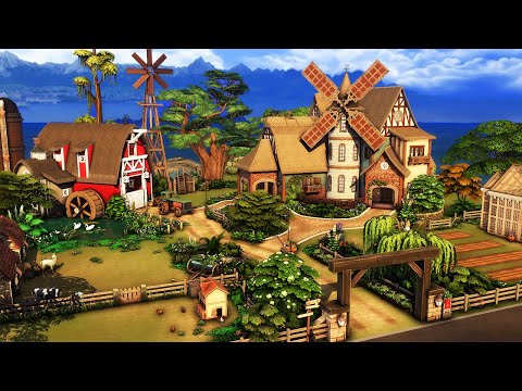 FAZENDA COM MOINHO (SEM CP) - The Sims 4 Vida Campestre Speed Build