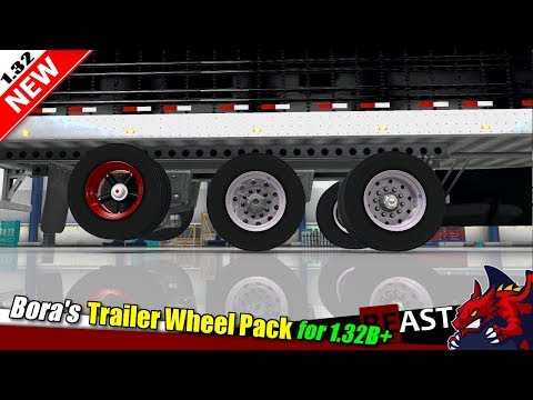 ATS (1.32b) | tuning mod &quot;Bora&#039;s Trailer Wheel Pack for 1.32&quot; - review