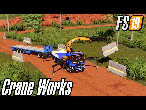 FS19 Place Concrete Barriers \ Public Works / Farming Simulator 2019 TP
