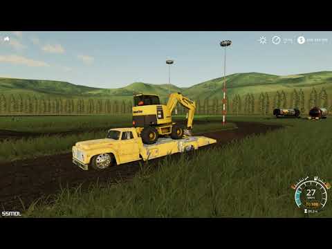 Farming Simulator 2019 mods Ford F750 &amp; Komatsu PW98