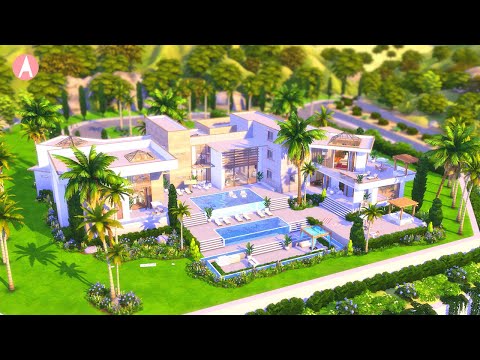 💎 Modern CELEBRITY MANSION 👠 📸 🌟 | The Sims 4 Stop Motion