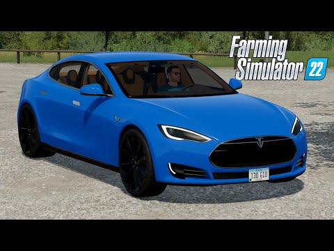 FS22 - Tesla Model S 2014 - Car mod for Farming Simulator 2022