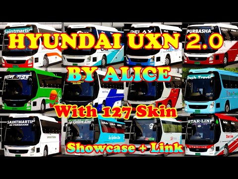 Hyundai UXN CBU 2.0 BY ALICE | Showcase + Link | With 127 Skins | Euro Truck Simulator 2 Bus MOD |