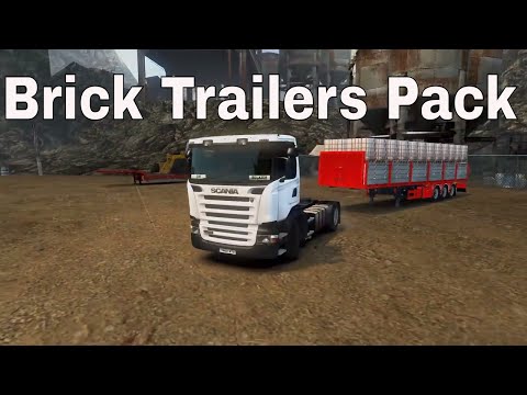ETS 2 1.27 Brick Trailers Pack ADDON with 15 different cargos
