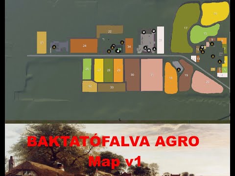 Baktatófalva Pajkaszeg map | Farming Simulator 19 | Map fly over