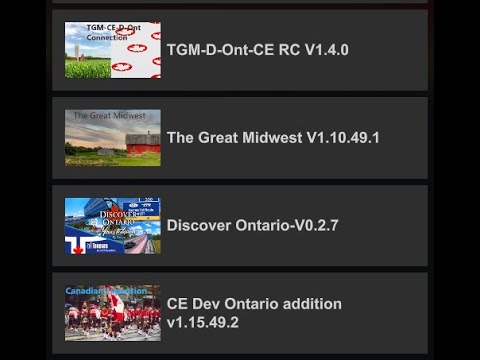 ATS 1.49 BASE + Great Midwest v1.10.49. +CE Dev Ontario Addition v1.15.49.2+TGM CE D-Ont RC v1.4.0
