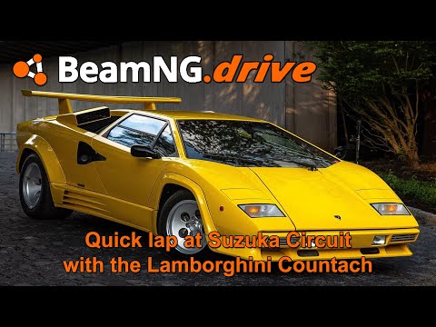 BeamNG | Quick lap at Suzuka Circuit with the Lamborghini Countach