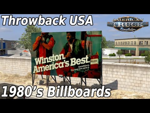 (ATS 1.39-1.40) Throwback USA - 1980’s Billboards | American Truck Simulator