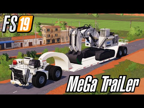 Bigggest Low Loader Ever || Prototype || Mining Mods Farming Simulator 19 FS Miner&#039;s MeGa TraiLeR
