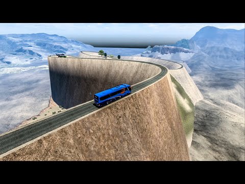 Bus Nearly Falls off Cliff | Crossing Extremely Muddy &amp; Steep Hill | Paradiso New G7 1200 ATS 1.41