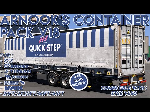 Euro Truck Simulator 2 (1.50) Arnook&#039;s Container Pack v18 [1.50] New Version + DLC&#039;s &amp; Mods