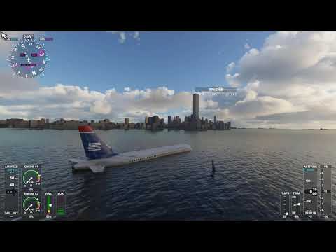 &#039;Miracle Landing on the Hudson&#039; Recreation in Microsoft Flight Simulator 2020