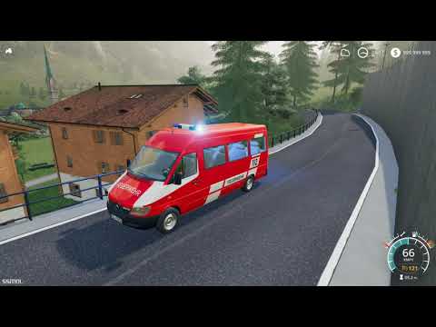 Farming Simulator 2019 mods Mercedes Sprinter W904 fire brigade and civil