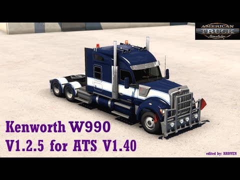 Kenworth W990 V1.2.5 for American truck simulator V1.40
