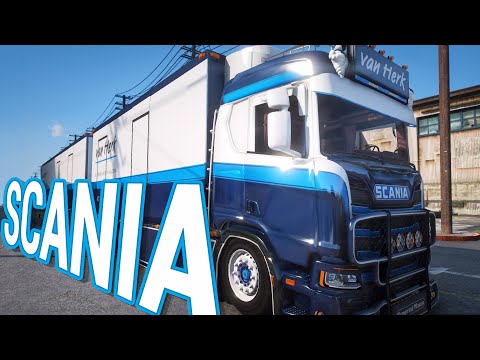 GTA 5 Dolly + Trailer Scania R650 Van Herk [ELS] Showcase [ NVE + QuantV + 5Real ] 4K