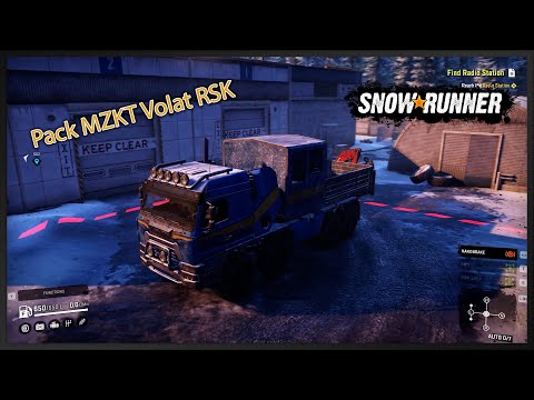 Mod blue truck Pack MZKT VOLAT RSK for SnowRunner