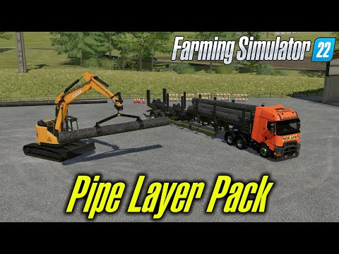 FS22 Release !!! 🚧 Pipe Layer Pack 🚧 Farming Simulator 22 Mods