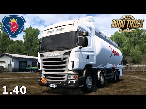 (ETS2 1.40) Scania R440 Tanker Truck with Milk Cargo | Euro Truck Simulator 2 Mods