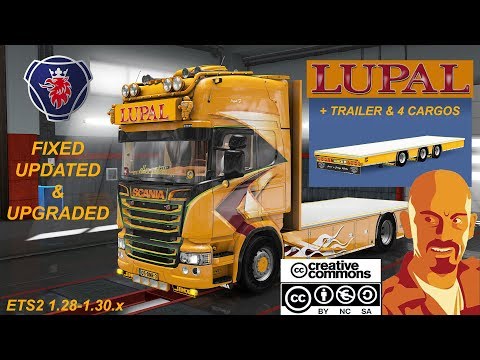 SCANIA LUPAL &amp; TRAILER OWNED ETS2 1.34.x &amp; OLDER VERSIONS