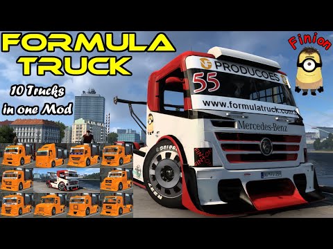 Euro Truck Simulator 2 (ETS2) 1.46 - 10 Formula Trucks in One Mod