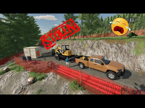 Farming Simulator 22 - Recovery of a stolen CAT 305 with Toyota Tacoma