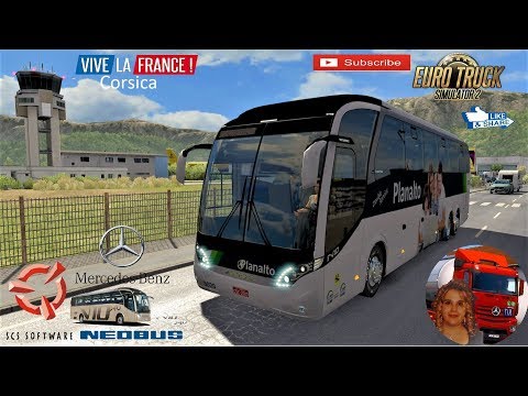 Euro Truck Simulator 2 (1.36 Beta) NeoBus New Road 10-380 Travel in Corsica + DLC&#039;s &amp; Mods